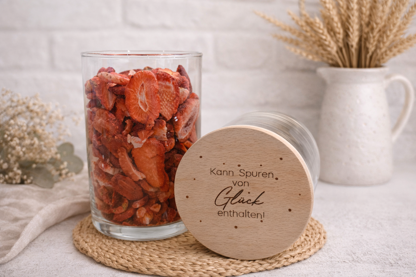 Vorratsglas - "Kann Spuren von Glück enthalten"