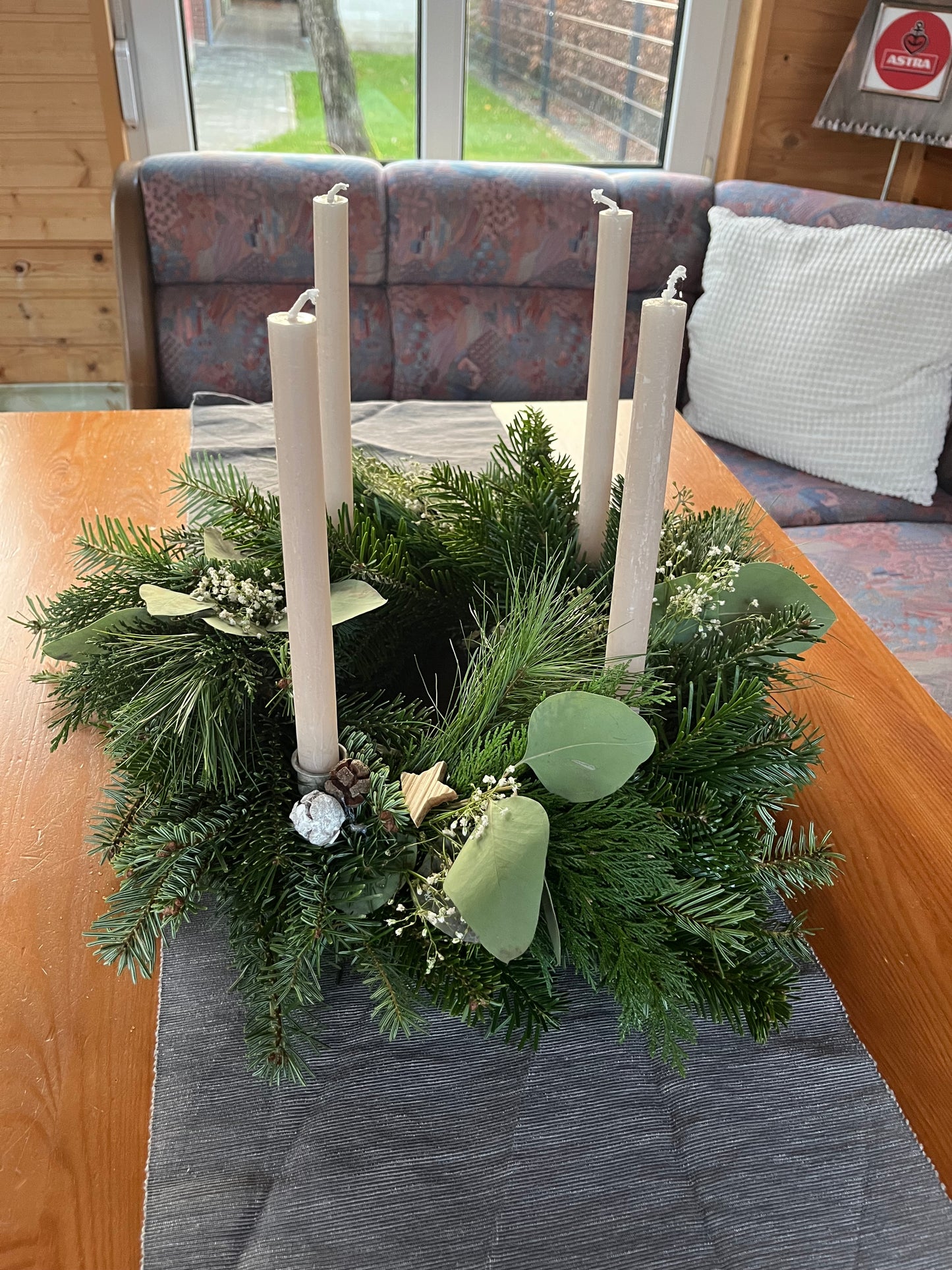 Adventskranz Beige