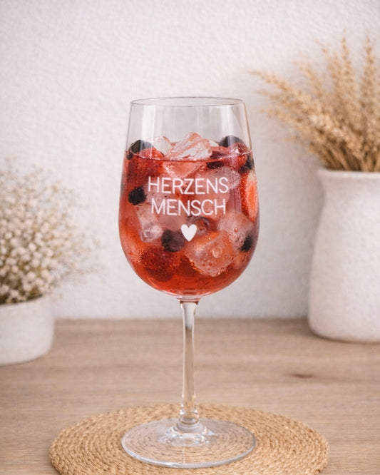 Weinglas - "Herzensmensch"