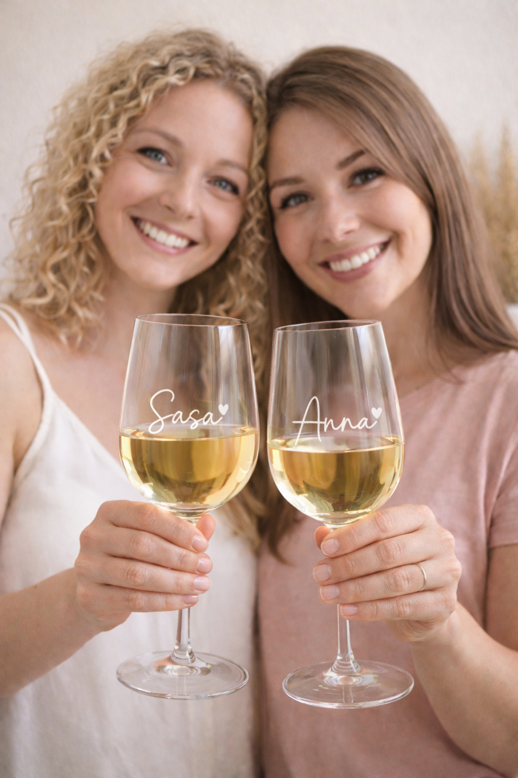 Weinglas - Personalisiert mit Herz