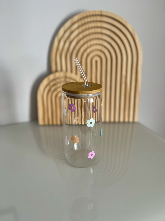 Trinkglas - Blumendesign