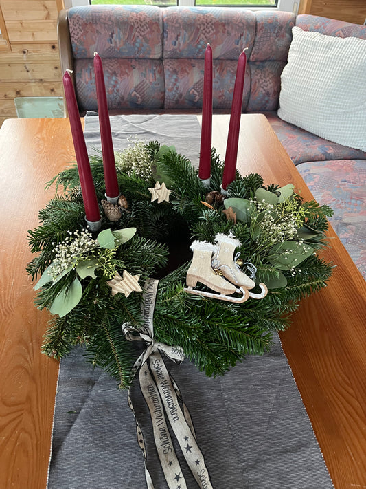Adventskranz Rot