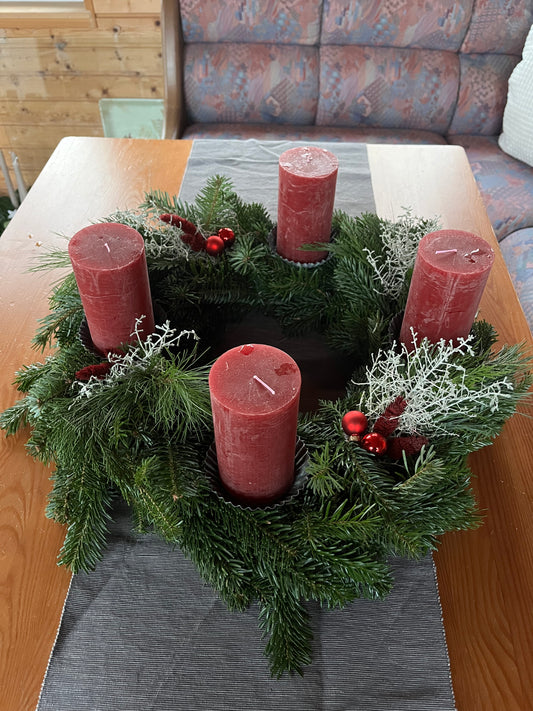 Adventskranz Rot