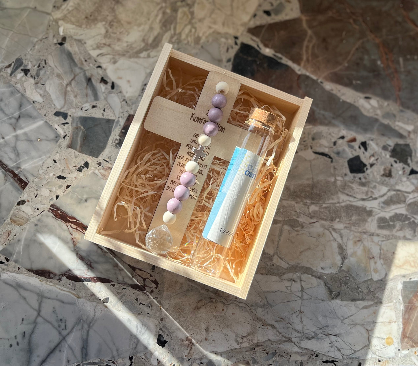 Geschenk zur Konfirmation, Geldgeschenk, Personalisierte Geschenkbox